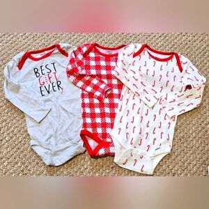 Baby girls, long sleeve onsies 6/9M
